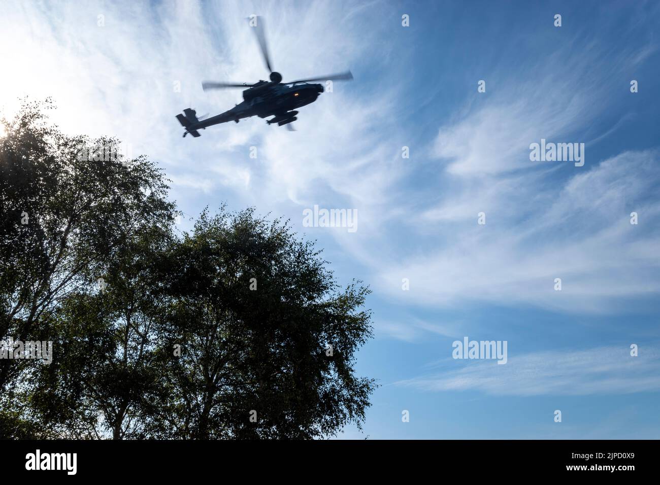 Elicottero d'attacco Apache Sutton Heath Suffolk Foto Stock