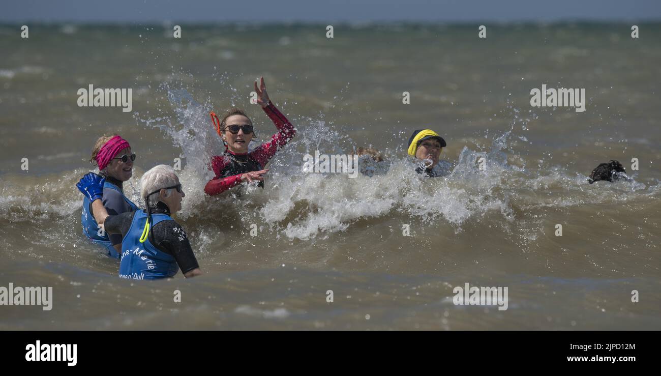 Plage de Ault Carnevale, Côte Foto Stock