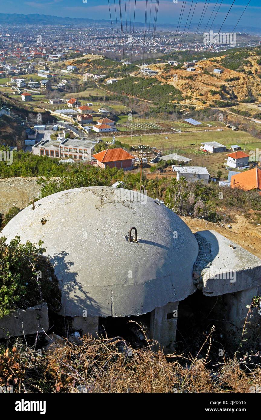 Vista dal Monte Dajti, Tirana, Albania Foto Stock