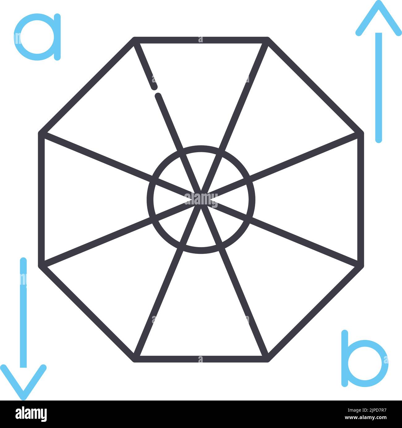 icona della linea geometrica, simbolo di contorno, illustrazione vettoriale, simbolo concettuale Illustrazione Vettoriale