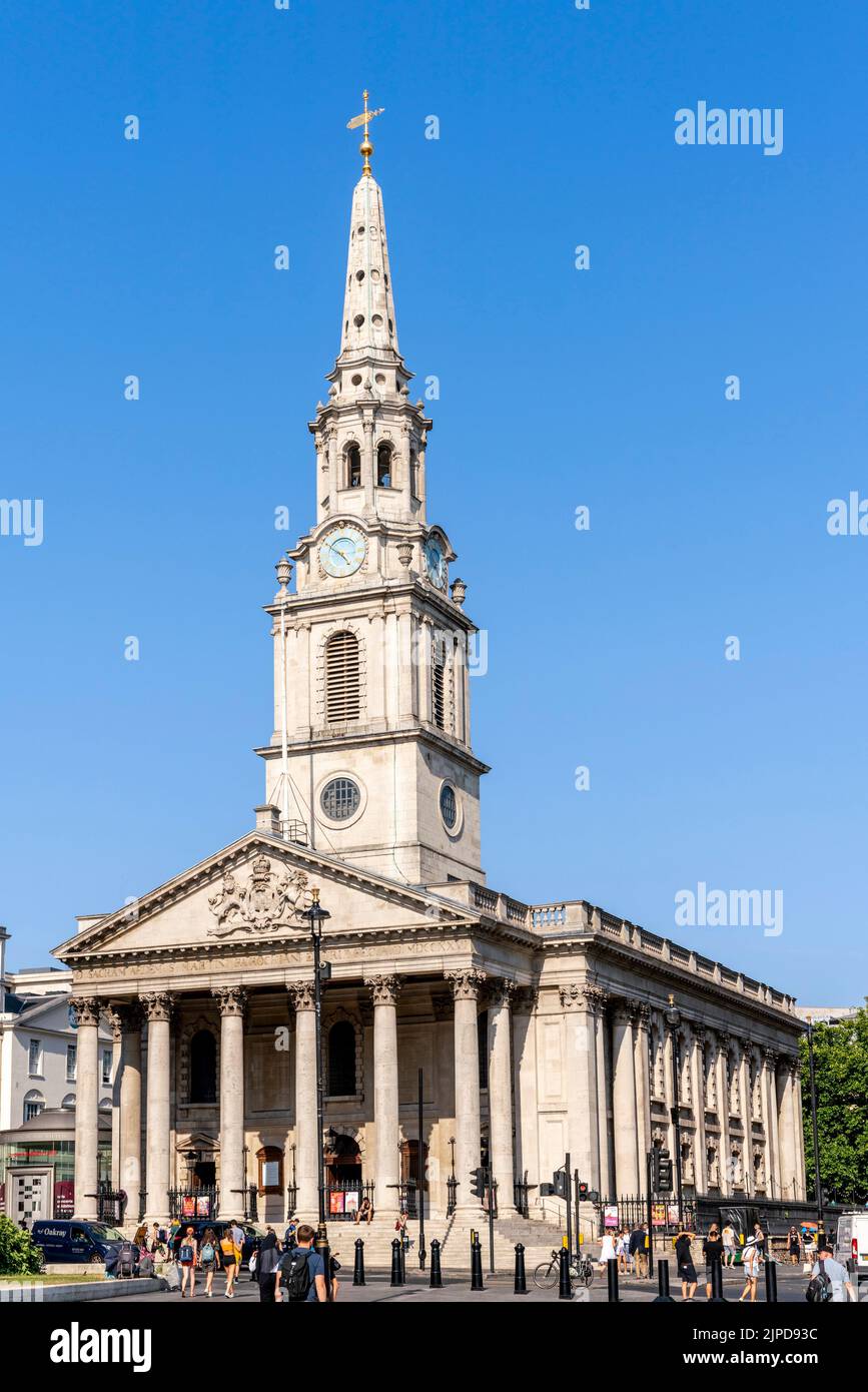 St Martin in the Fields Church, Trafalgar Square, Westminster, Londra, Regno Unito. Foto Stock