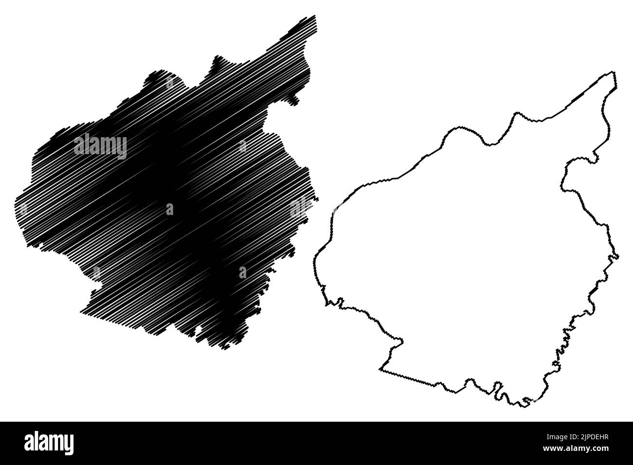 Isola di Rolas (Repubblica Democratica di Sao Tomé e Príncipe) mappa vettore illustrazione, schizza schizzo Ilheu das Rolas mappa Illustrazione Vettoriale
