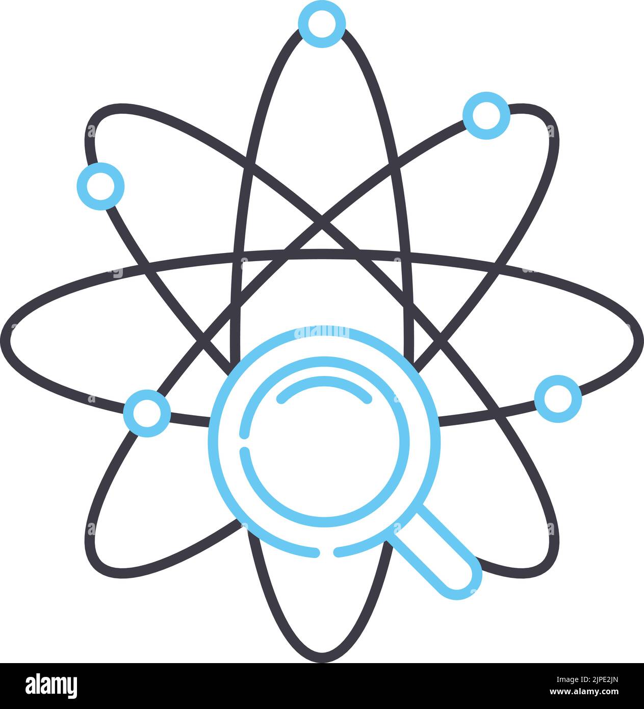 icona della linea scientifica, simbolo del contorno, illustrazione vettoriale, simbolo del concetto Illustrazione Vettoriale