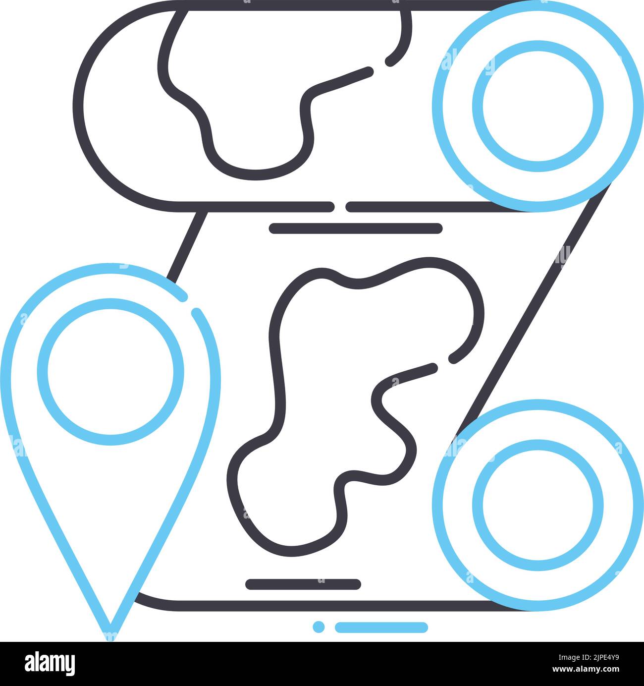 icona della linea della bacchetta, simbolo di contorno, illustrazione vettoriale, segnale concettuale Illustrazione Vettoriale