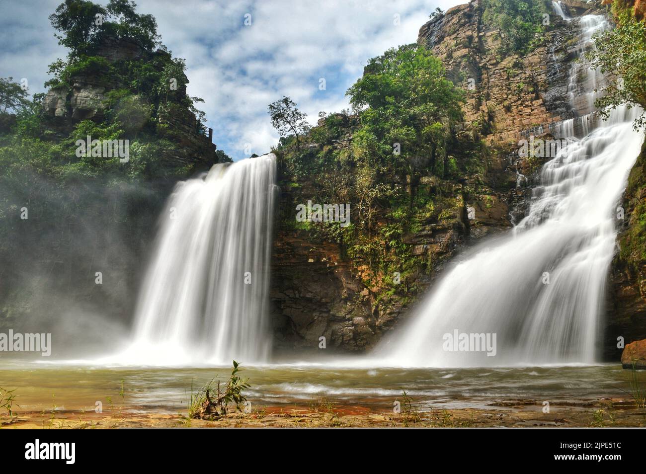 The beautiful view of Tirathgarh waterfalls in Kanger Valley National Park. Bastar, Chhattisgarh, India. Foto Stock