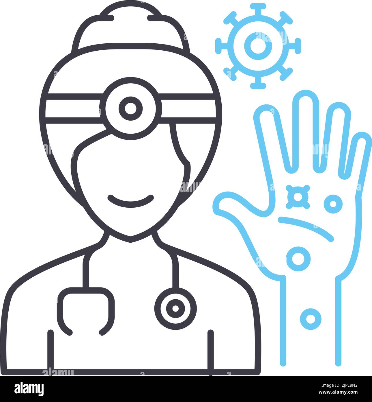 icona della linea del vinerologo, simbolo del contorno, illustrazione vettoriale, simbolo del concetto Illustrazione Vettoriale