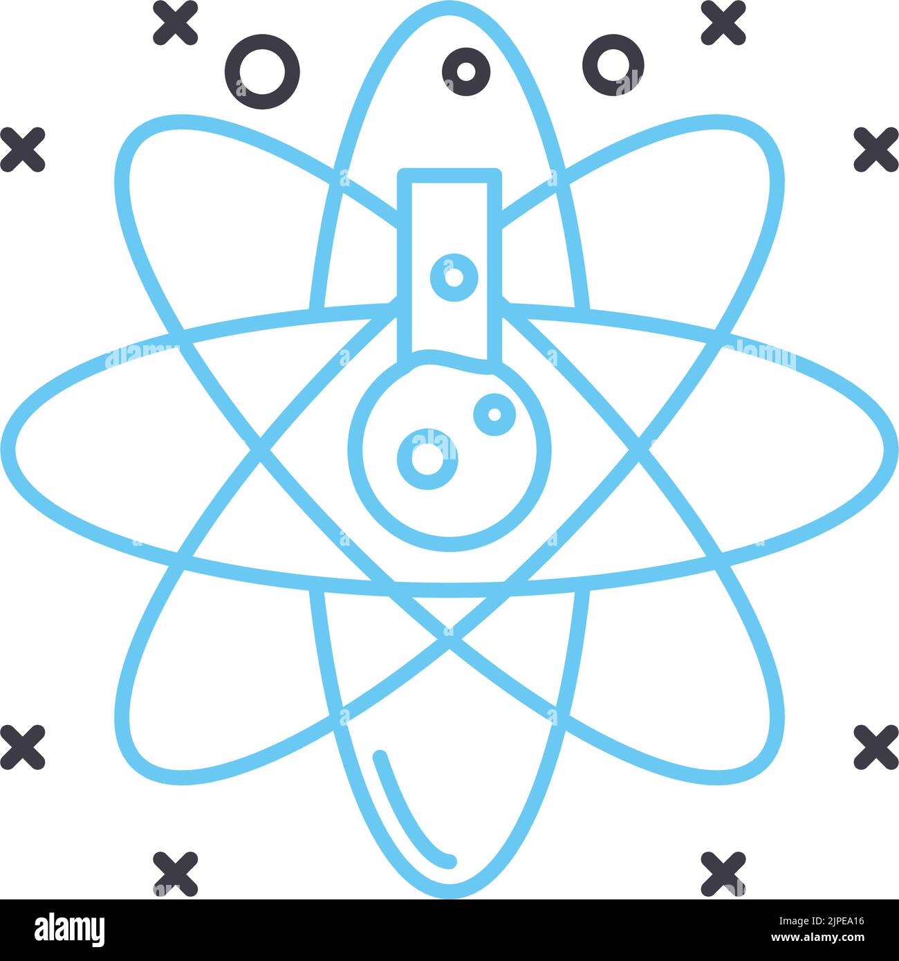 icona della linea scientifica, simbolo del contorno, illustrazione vettoriale, simbolo del concetto Illustrazione Vettoriale