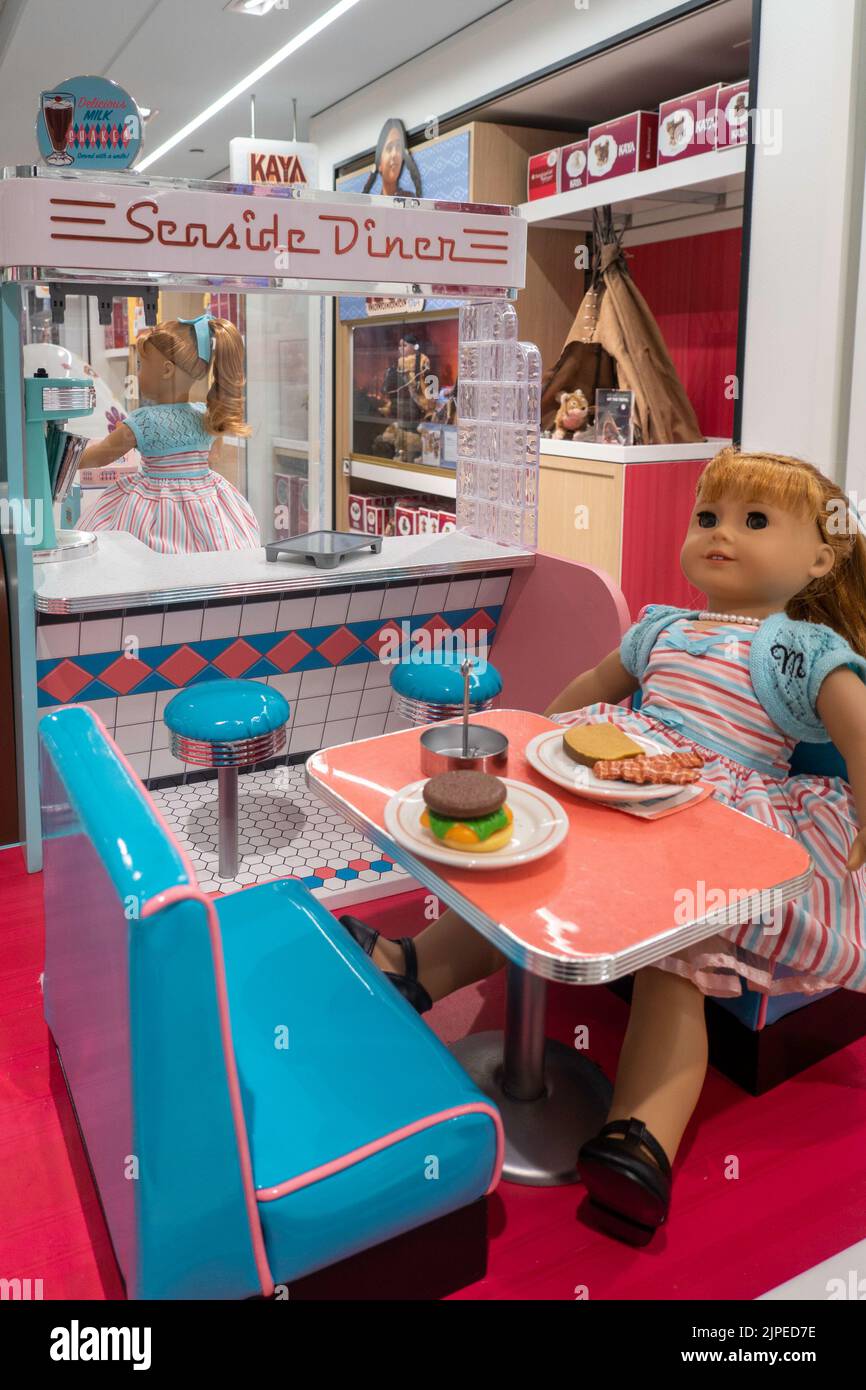 L'American Girl Store di Rockefeller Center è popolare a New York City, USA Foto Stock