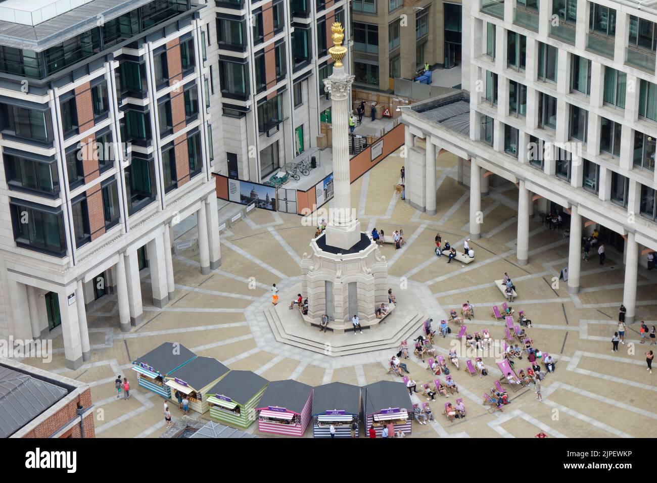 La vista di Londra dalla cima della Cattedrale di St Paul, Londra, Inghilterra. Foto Stock