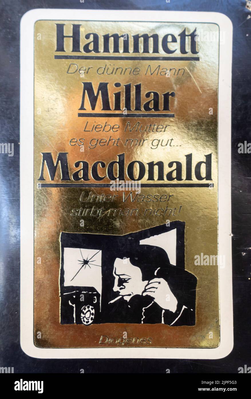 Hammett, Millar, MacDonald, - classica fiction detective americana in tedesco Foto Stock