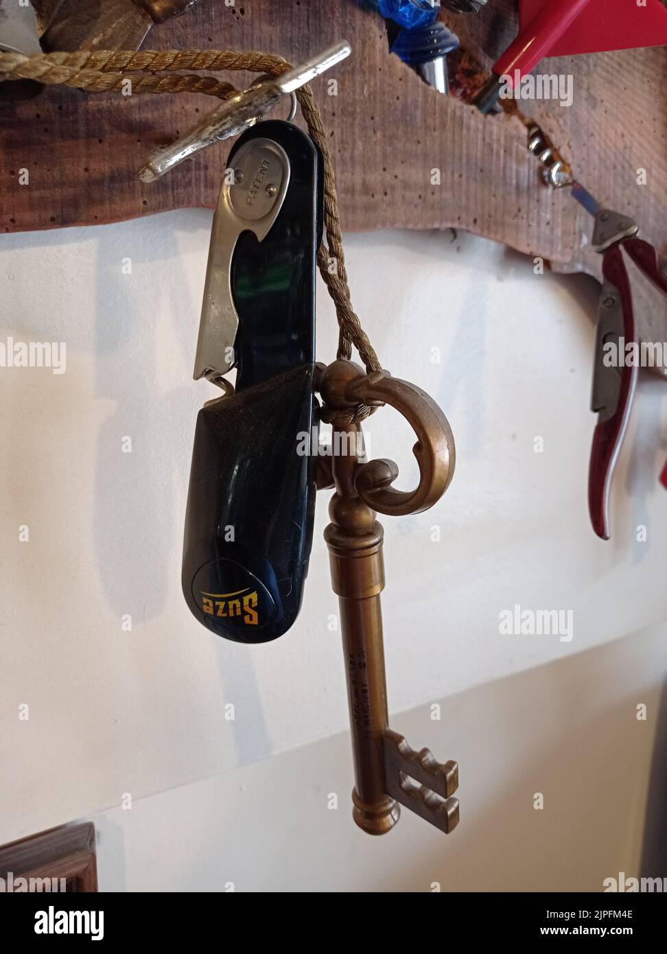 Un bouchon pneumatico ancien, Francia Foto Stock