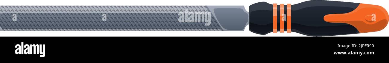 Lima raspatrice, carpenteria in legno e strumento da costruzione, vettore. Raspa o lima per levigare o affilare legno e metalli, artigianato e lavorazione del legno utensile manuale Illustrazione Vettoriale