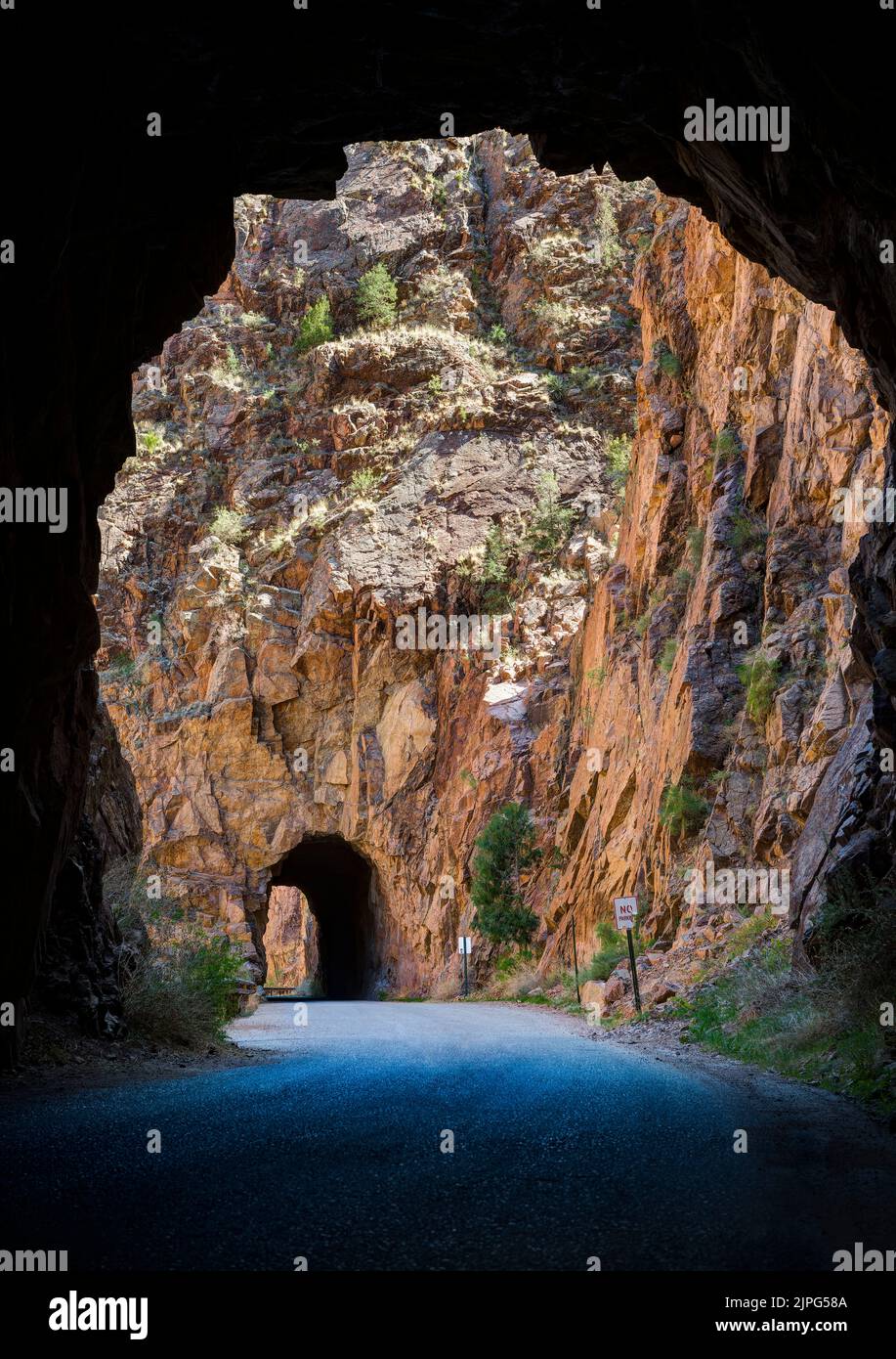 Gilman Tunnels, Forest Service Rd 376, New Mexico, USA Foto Stock