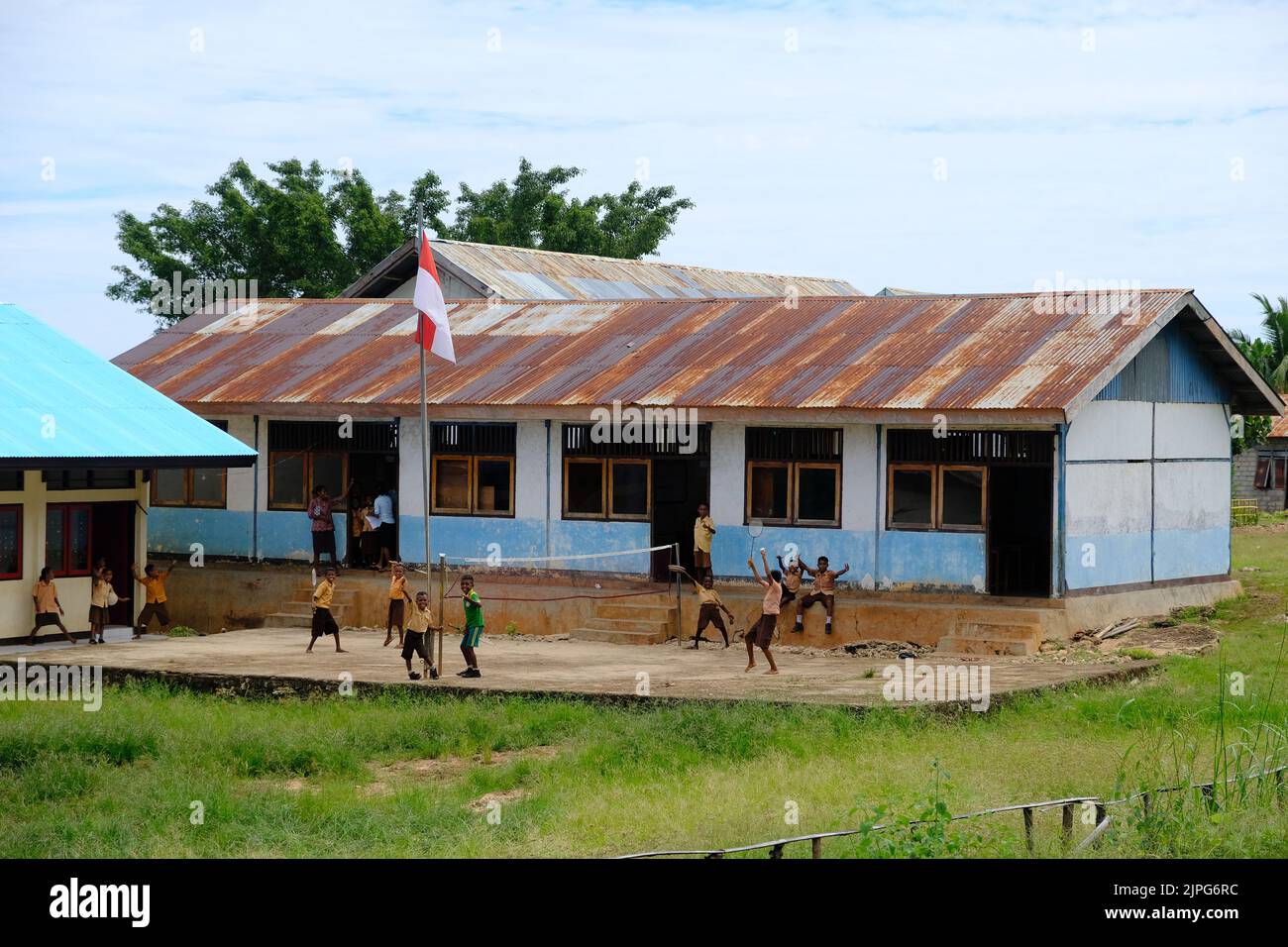 Indonesia Isola Alor - Scuola Village Foto Stock