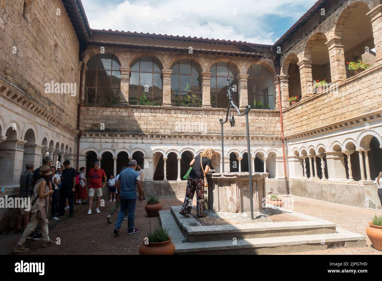 Subiaco, Lazio - 2022 agosto - Monastero di Santa Scolastica, uno degli anni '12 fondato da San Benedetto Foto Stock