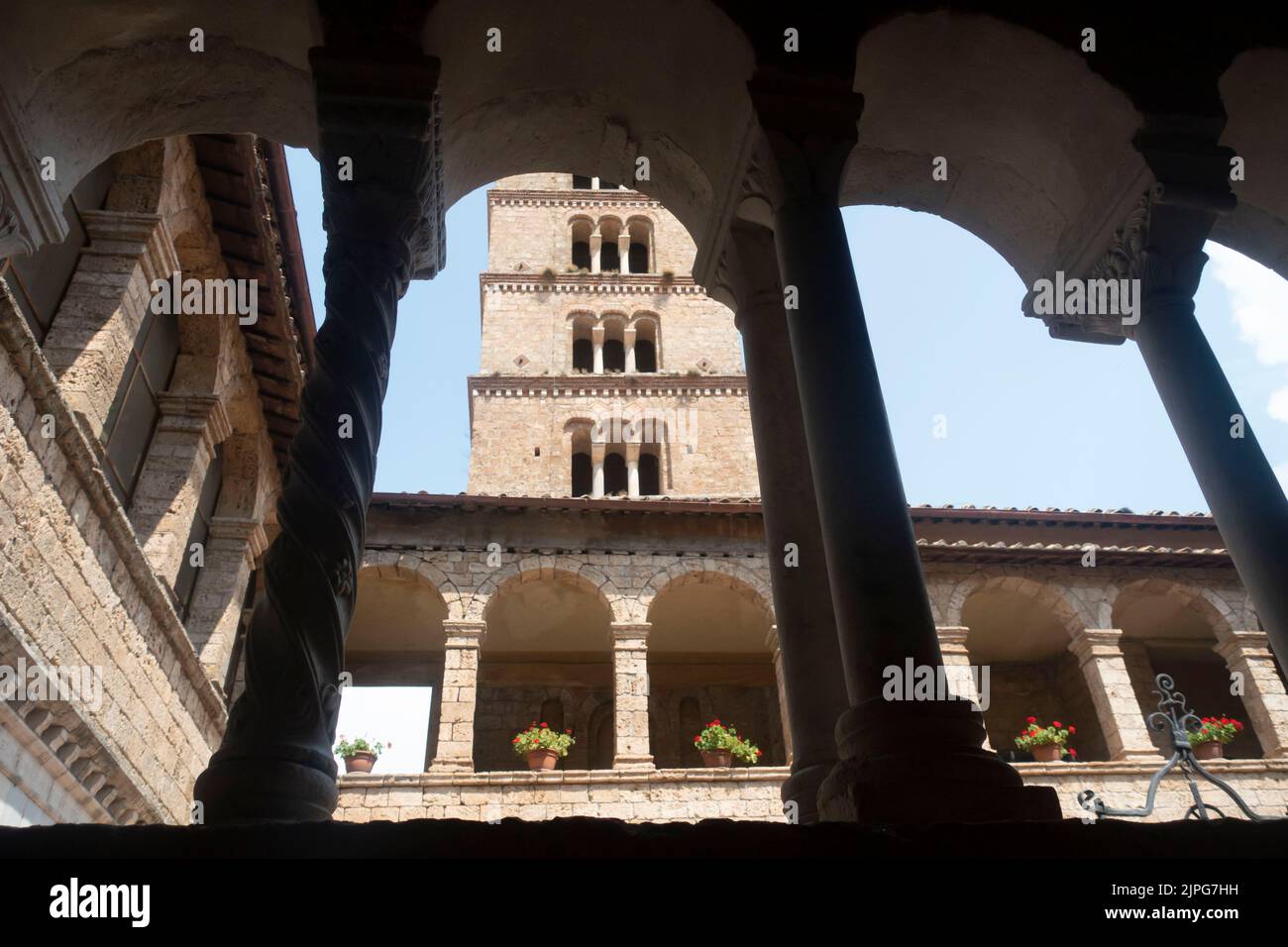 Subiaco, Lazio - 2022 agosto - Monastero di Santa Scolastica, uno degli anni '12 fondato da San Benedetto Foto Stock