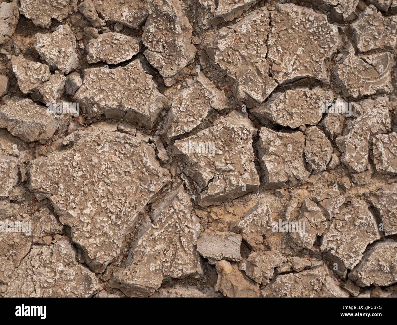 Grande consistenza di terreno bruno parched dal riscaldamento globale Foto Stock
