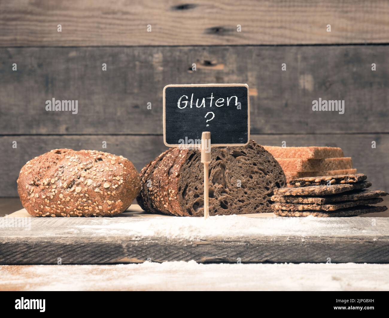 senza glutine, senza glutine, senza glutine, senza glutine Foto Stock