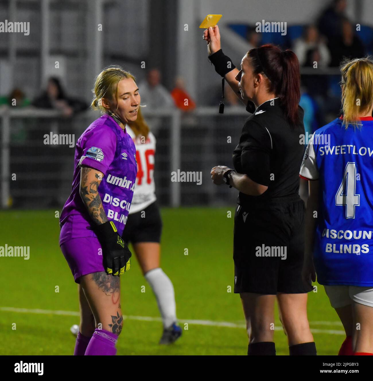 Lauren Currie - Linfield Ladies Vs Crusaders Strikers 17th agosto 2022 - New Midgley Park, Belfast - Danske Bank Women's Premiership Foto Stock