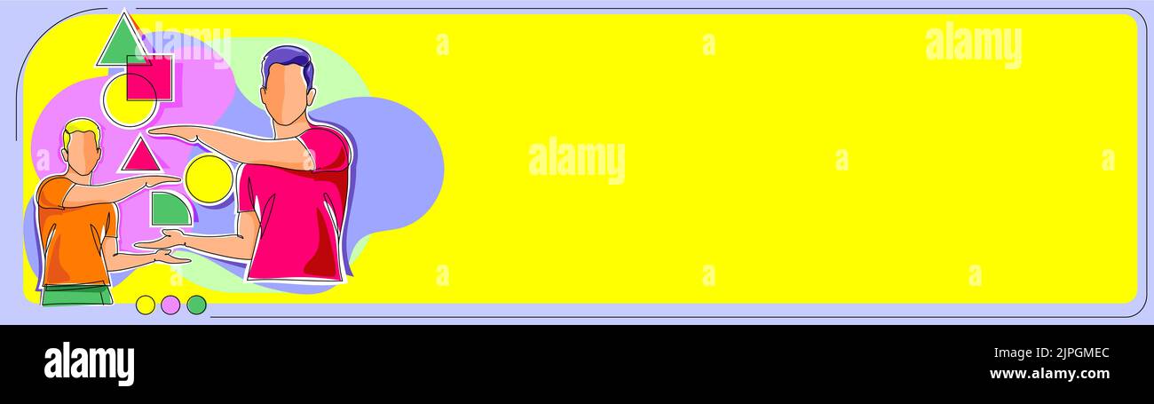 Due colleghi che presentano gli aggiornamenti recenti di Cruial. Uomini d'affari che mostrano nuovi annunci importanti. Dirigenti che parlano di attuale rilevante Illustrazione Vettoriale