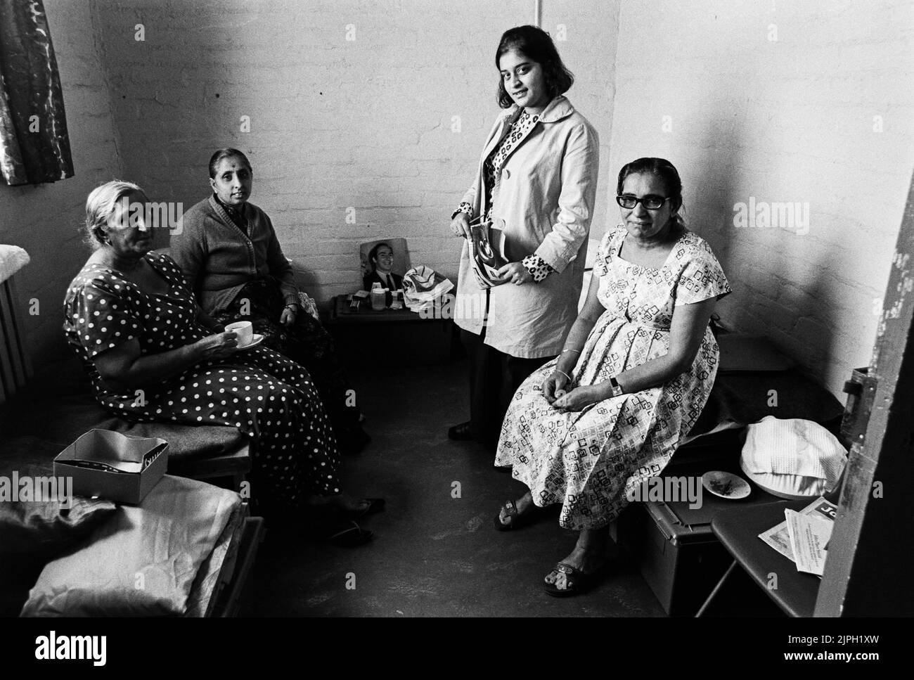 Rifugiati ugandesi asiatici a Plasterdown Camp Dartmoor Devon gruppo di donne 1972 Foto Stock