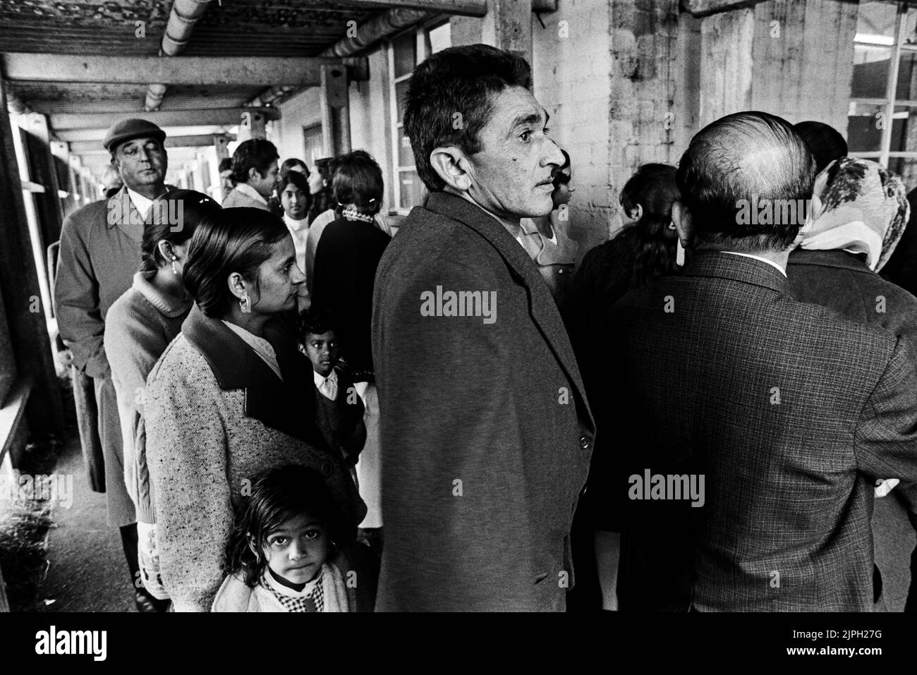 Rifugiati ugandesi asiatici a Plasterdown Camp Dartmoor Devon 1972 Foto Stock