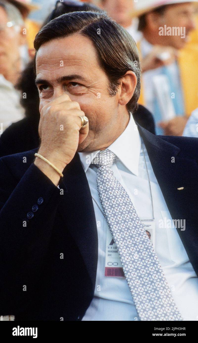 GIOCHI OLIMPICI ESTIVI LOS ANGELES 1984 Constantine II di Grecia Foto Stock