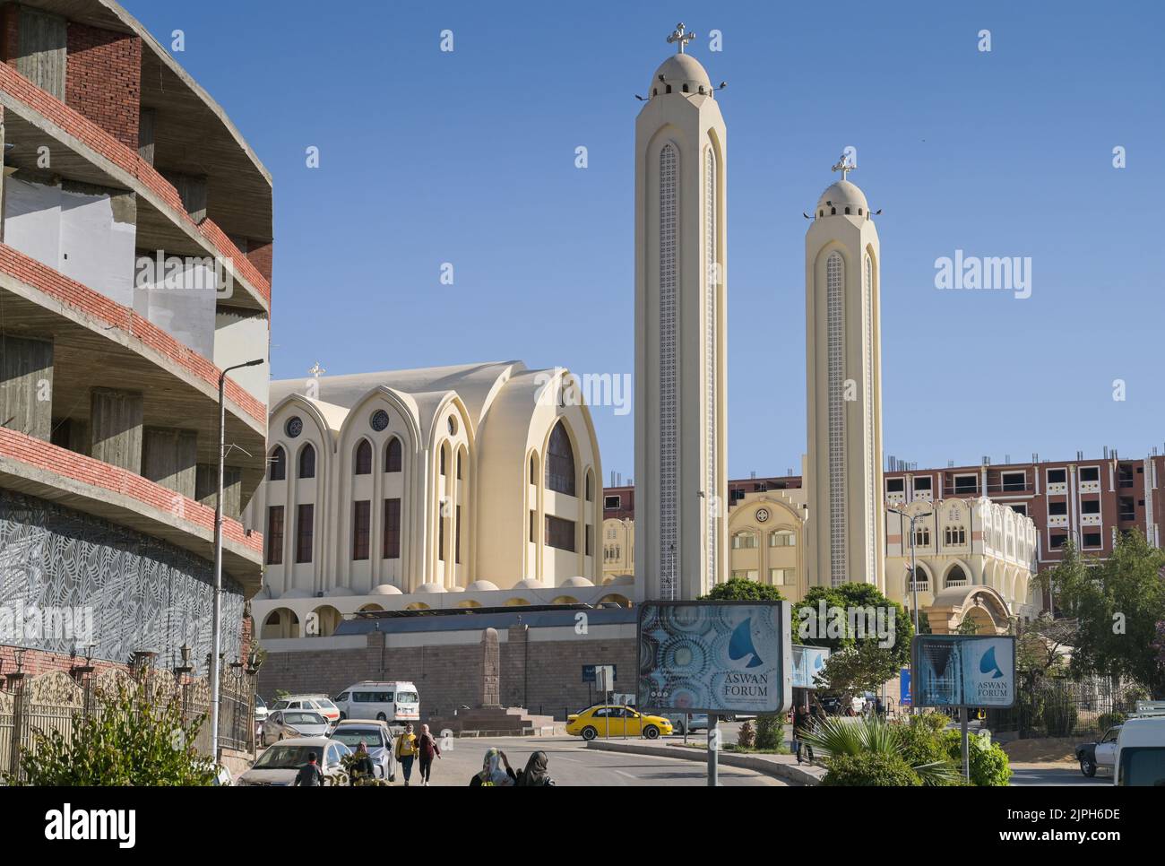 Koptisch ortodoxe Kathedrale Erzengel Michael, Assuan, Ägypten Foto Stock