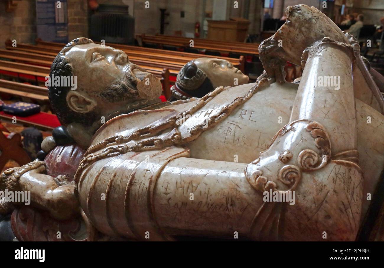 Alexander Denton e la sua prima moglie Anne Willison, all'interno della cattedrale di Hereford - 5 College Cloisters, Cathedral Close, HR1 2NG Foto Stock