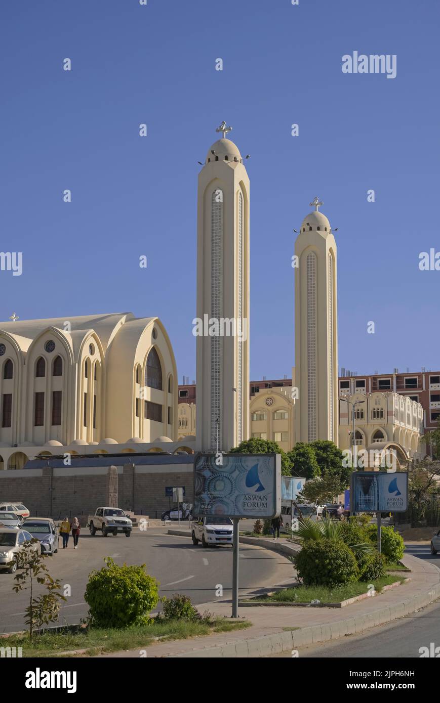 Koptisch ortodoxe Kathedrale Erzengel Michael, Assuan, Ägypten Foto Stock