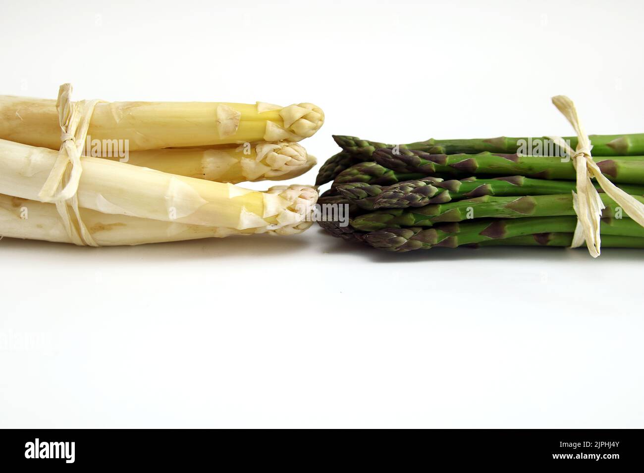 punte di asparagi, teste di asparagi, punta di asparagi, testa di asparagi Foto Stock