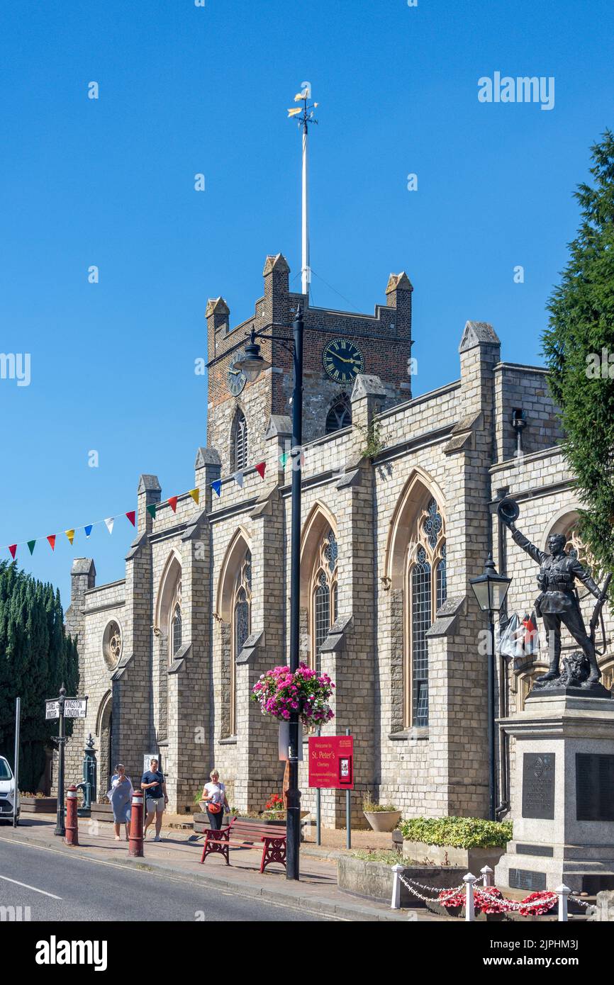 La Chiesa di San Pietro, Windsor Street, Chertsey, Surrey, England, Regno Unito Foto Stock