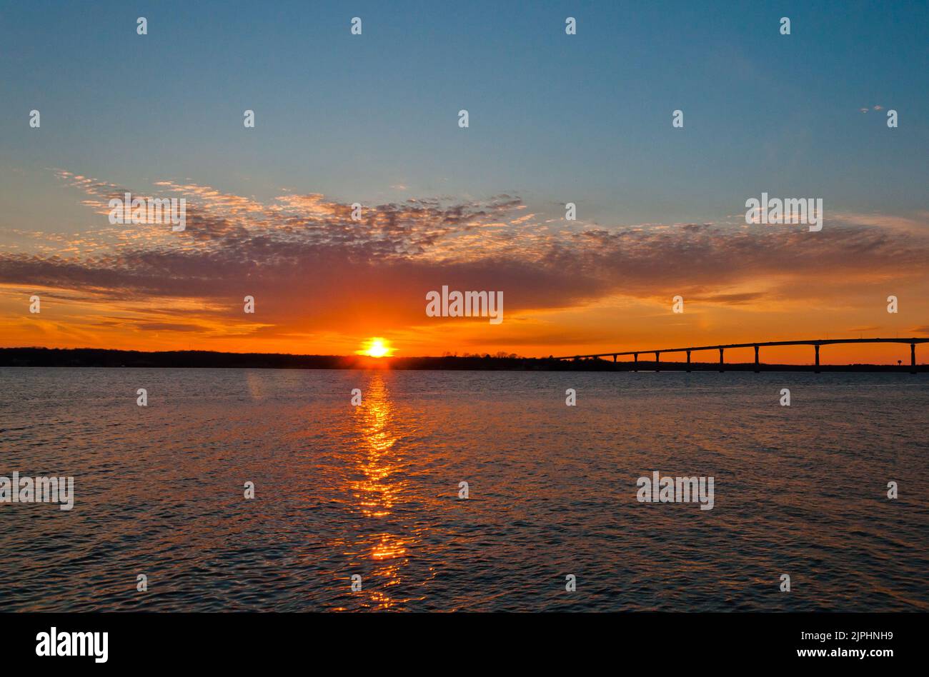 Solomons Island Sunset, Maryland, Stati Uniti, Solomons, Maryland Foto Stock