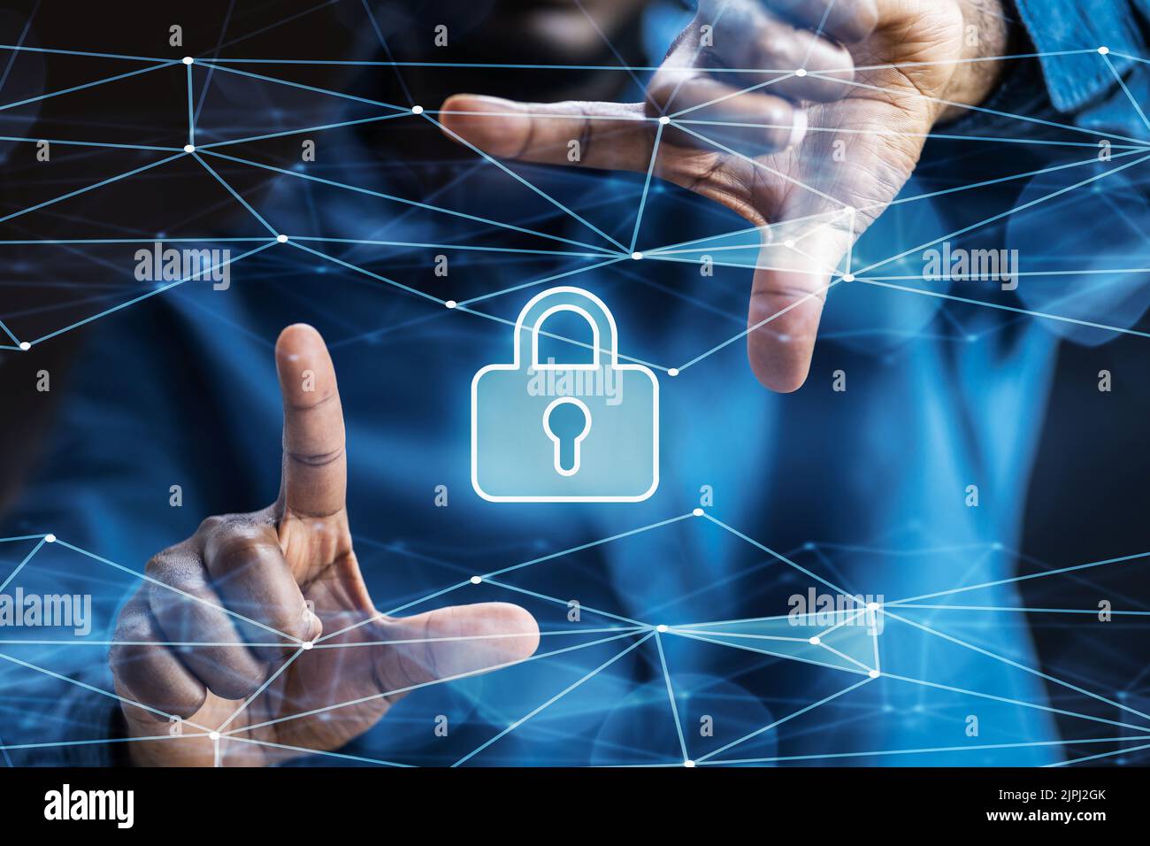 Sicurezza dei dati informatici. Sicurezza della privacy online. Informazioni sul computer Foto Stock