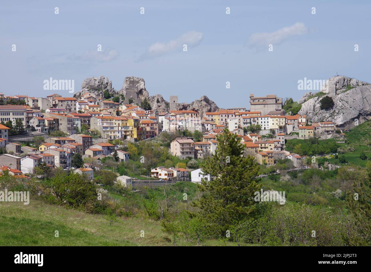 Pietrabbondante caratteristico borgo dell'alto Molise in provincia di Isernia Foto Stock