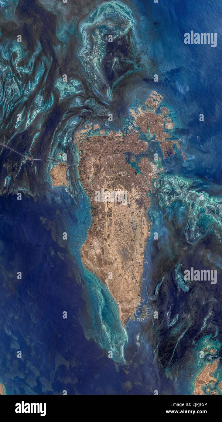 Antenna del Bahrain nel Golfo Persico Foto Stock