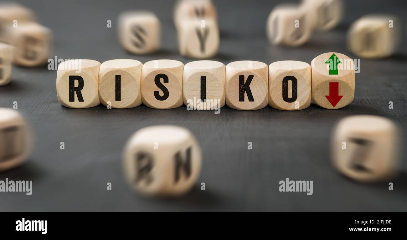 rischio, dadi, rischi, dadi Foto Stock