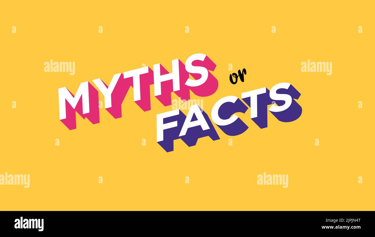 Fatti vs miti battaglia. Illustrazione Vettoriale