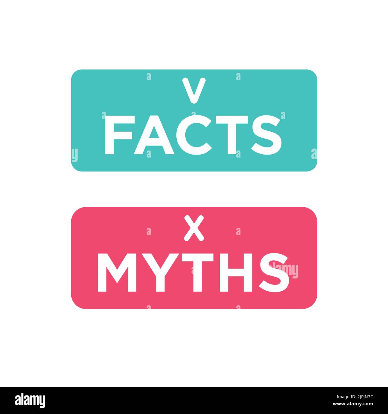 Mito e concetto di fatto. Illustrazione Vettoriale
