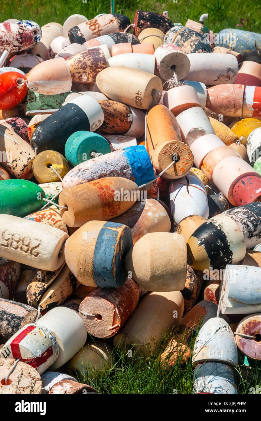Gita in traghetto per Smith Island - Colorful Floats Foto Stock
