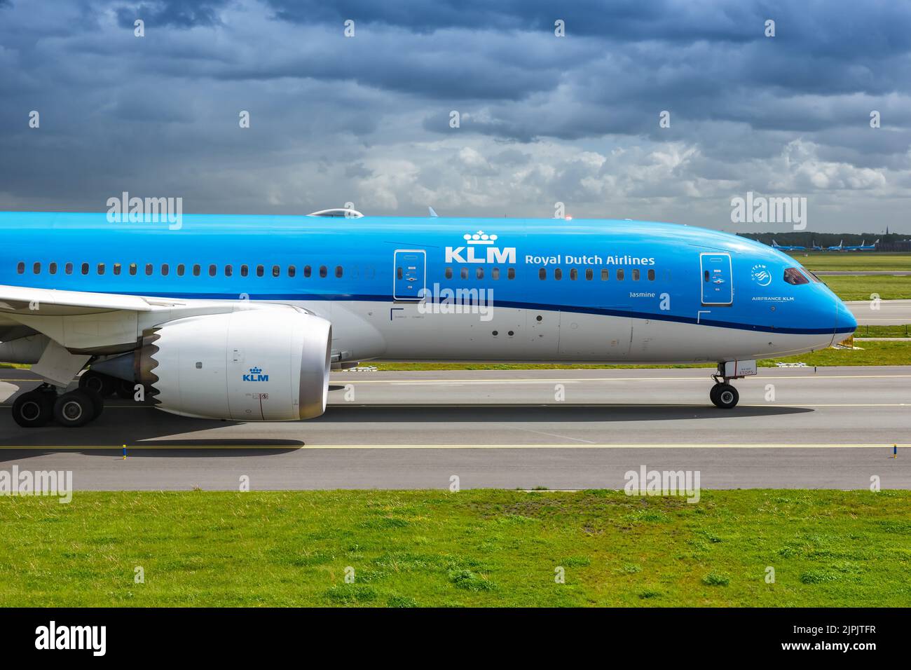 aereo, klm royal dutch airlines, flughafen amsterdam schiphol, aerei, aerei Foto Stock