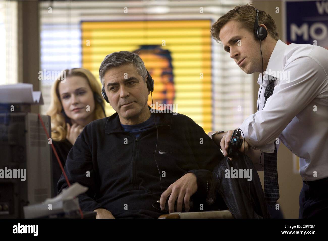 EVAN Rachel Wood, George Clooney, Ryan Gosling, l'idi di marzo, 2011 Foto Stock