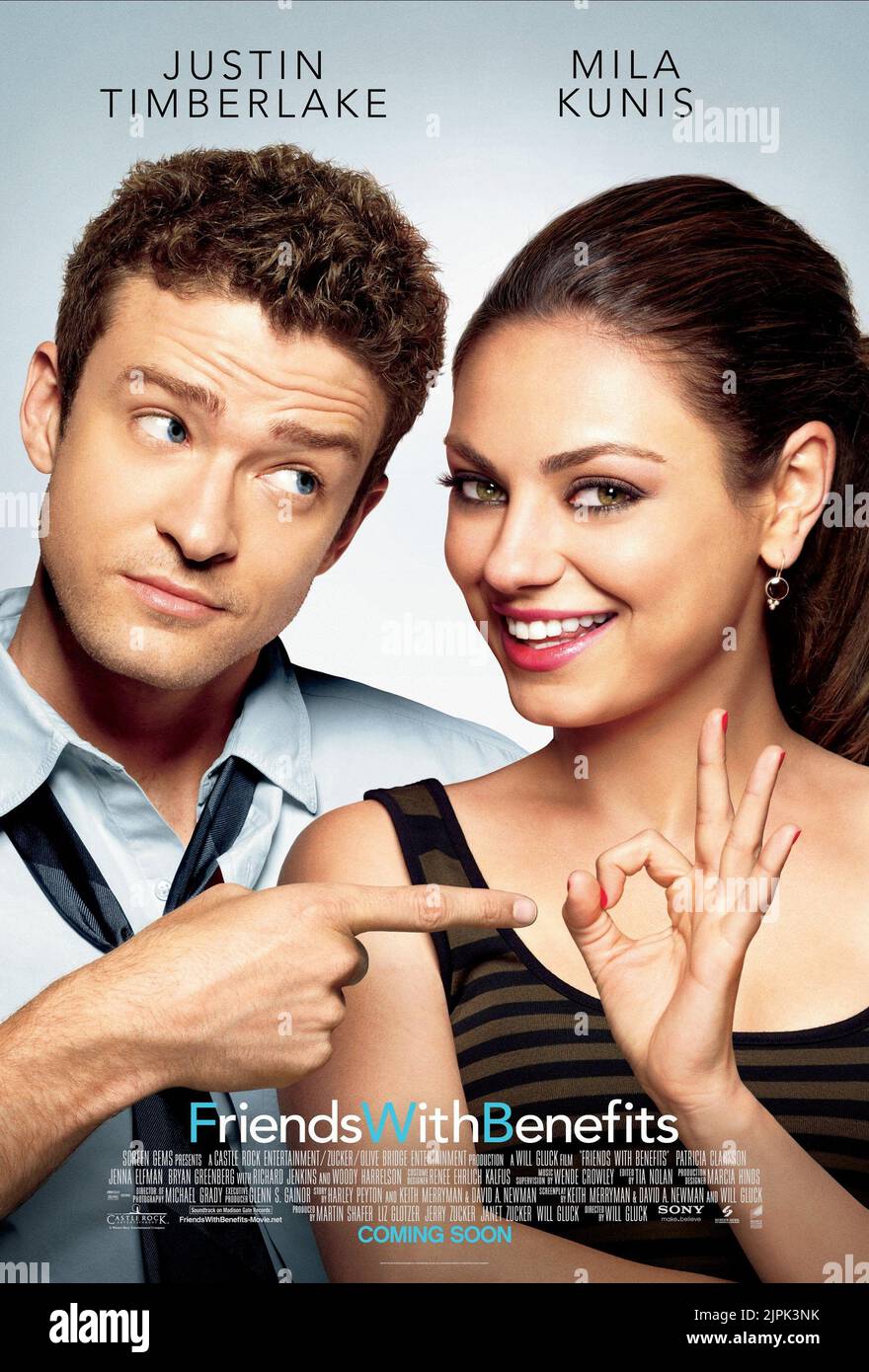JUSTIN TIMBERLAKE e Mila Kunis POSTER, amici con benefici, 2011 Foto Stock