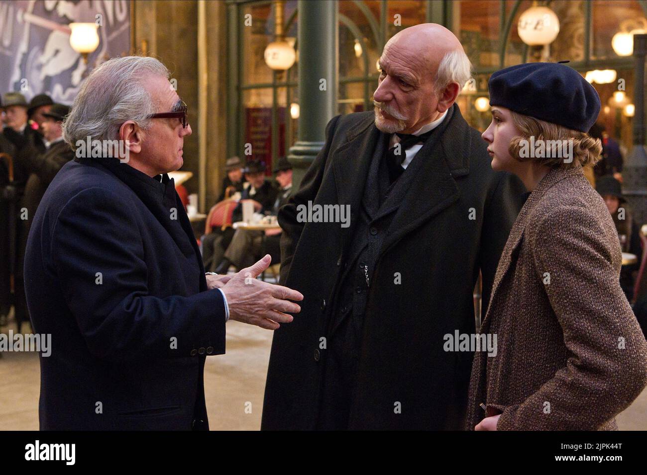 MARTIN SCORSESE, Ben Kingsley, CHLOË GRACE MORETZ, Hugo, 2011 Foto Stock