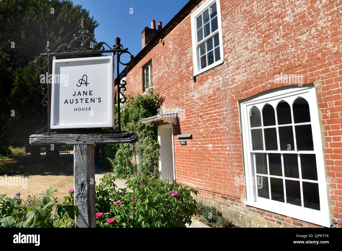 Jane Austen’s House, Chawton, vicino ad Alton, Hampshire, Regno Unito. Questa casa è dove Jane ha vissuto per gli ultimi 8 anni della sua vita (1809-17). Foto Stock