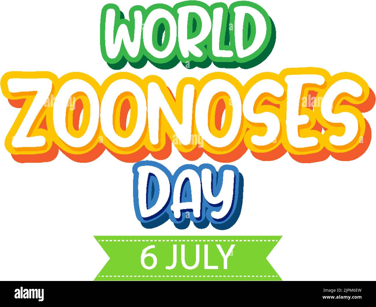 World zoonoses giorno banner disegno illustrazione Illustrazione Vettoriale