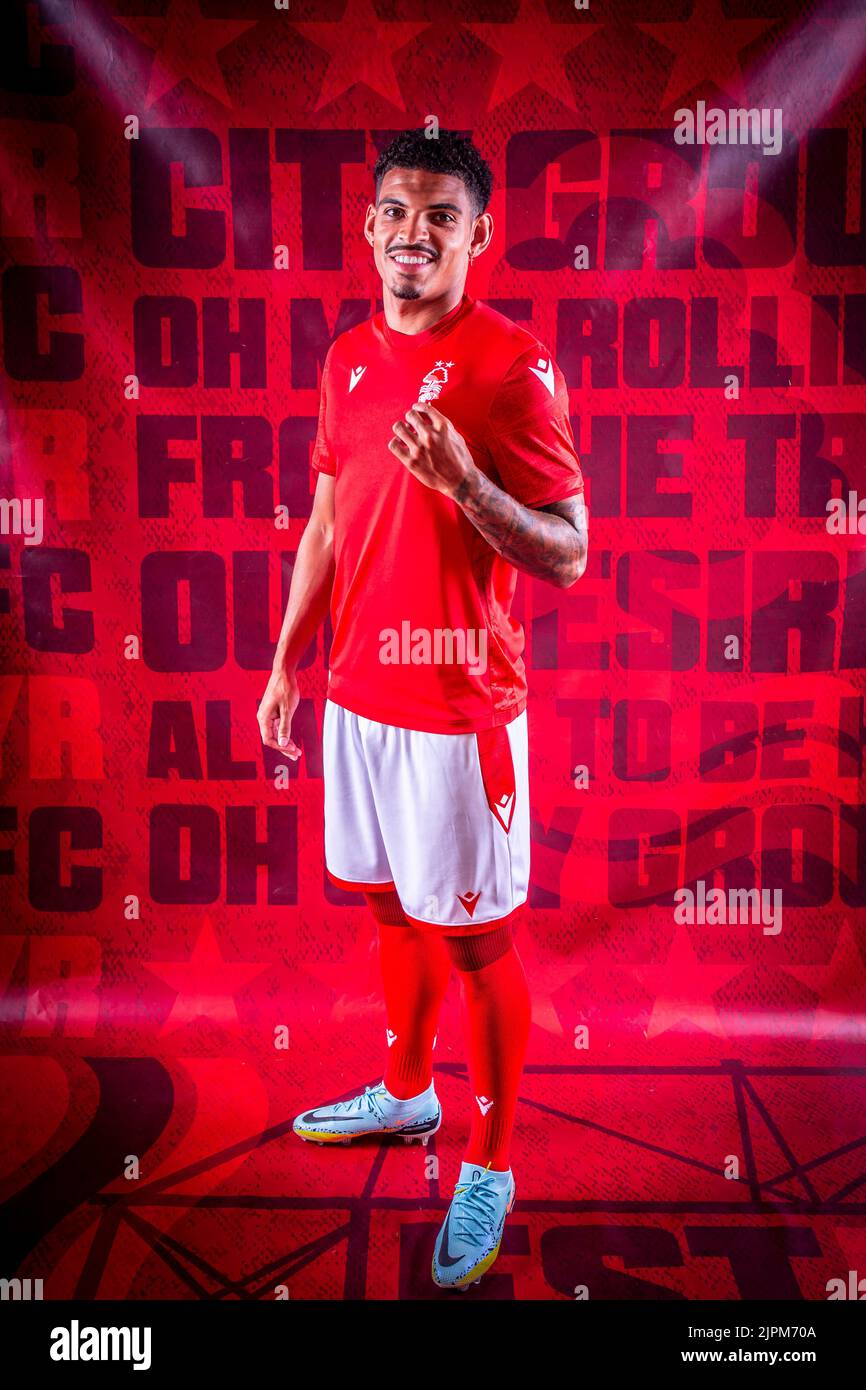 Morgan Gibbs-White indicazioni per Nottingham Forest da Wolverhampton Wanderers a Nottingham, Regno Unito, il 8/19/2022. (Foto di Ritchie Sumpter/News Images/Sipa USA) Foto Stock