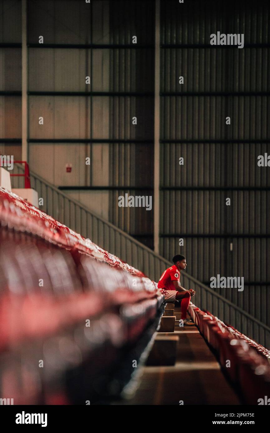 Morgan Gibbs-White indicazioni per Nottingham Forest da Wolverhampton Wanderers a Nottingham, Regno Unito, il 8/19/2022. (Foto di Ritchie Sumpter/News Images/Sipa USA) Foto Stock
