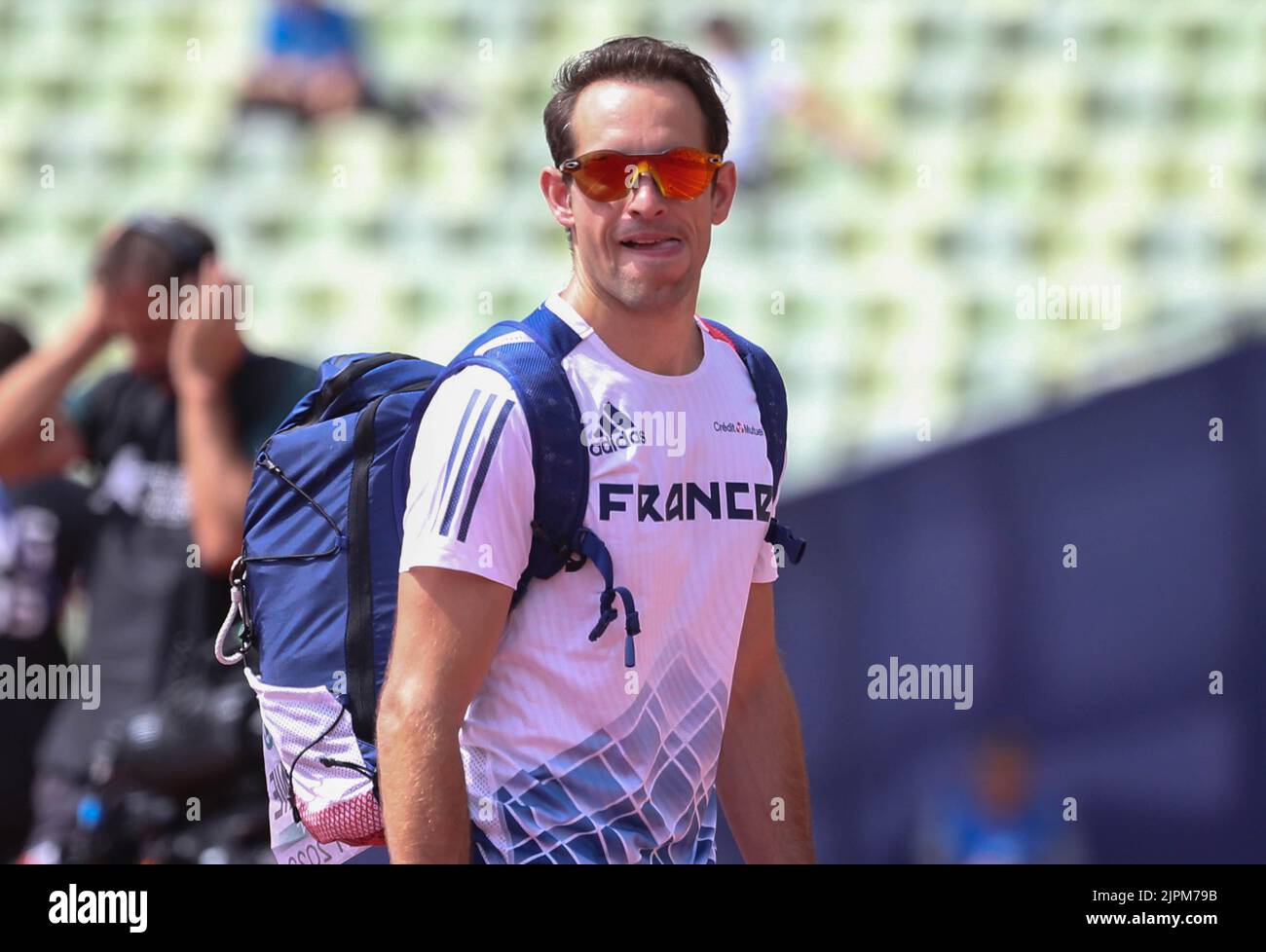 Renaud Lavillenie di Francia durante l'Atletica, la volta dell'asta degli uomini ai campionati europei di Monaco 2022 il 18 agosto 2022 a Monaco, Germania - Foto: Laurent Lairys/DPPI/LiveMedia Foto Stock