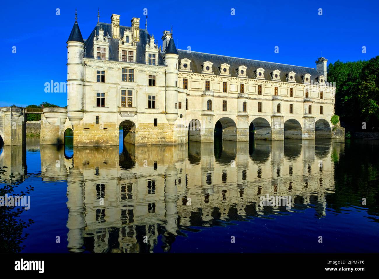 Francia, Indre et Loire, Chenonceaux, Château de Chenonceau, patrimonio mondiale dell'UNESCO, costruito dal 1513 al 1521 in stile rinascimentale Foto Stock